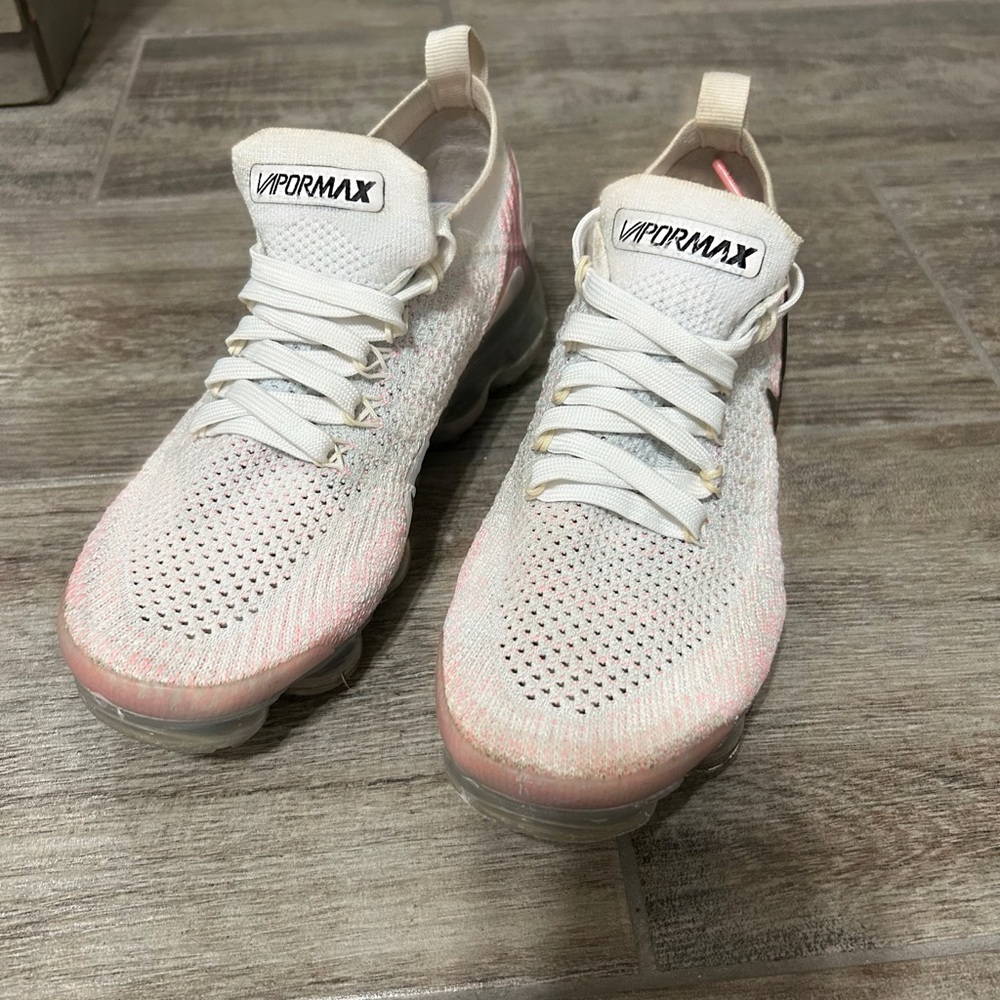 Nike Women's VaporMax Sneakers - White and Pink